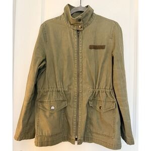 BP Nordstrom Medium Army Green Utility Anorak Jacket Cotton Twill Y2K Retro
